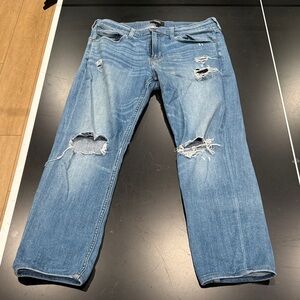 PAIGE Men's Distressed Blue Jeans